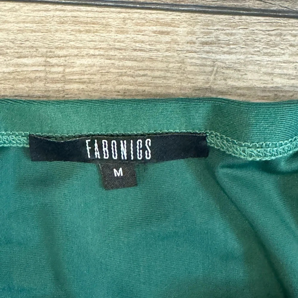 NWT Fabonics Women Green High Waisted Crisscross Swimsuit Bikini Set 2pc - Picture 4 of 9